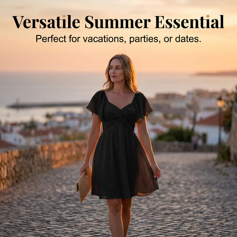 Paola Peretti™ Flattering Open Back Dress with Bow Detail