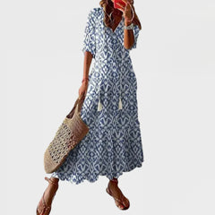 Paola Salmi™ Flowy V-Neck Dress for Effortless Summer Style