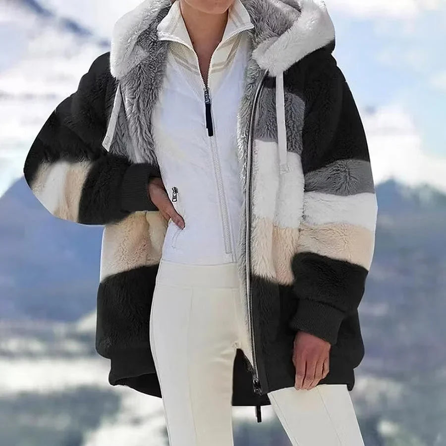 Pasqualina Quintavalle™ Plush Hooded Teddy Coat for Cozy Warmth