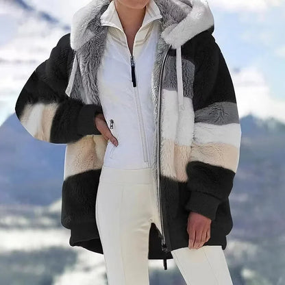 Pasqualina Quintavalle™ Plush Hooded Teddy Coat for Cozy Warmth