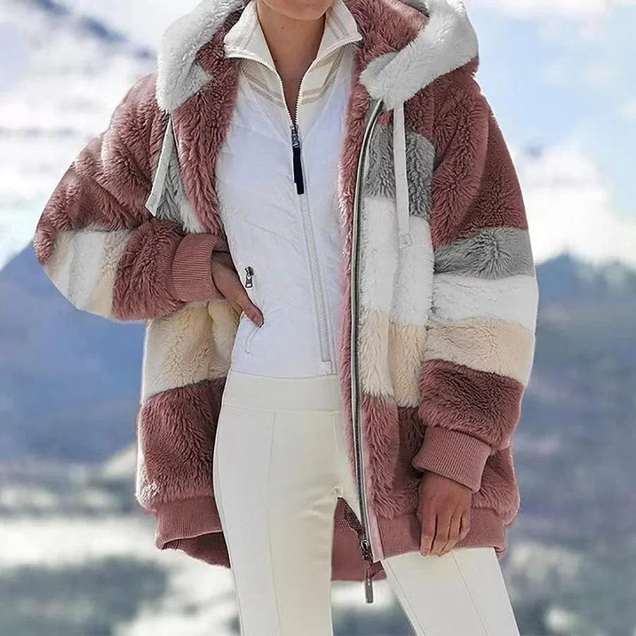 Pasqualina Quintavalle™ Plush Hooded Teddy Coat for Cozy Warmth