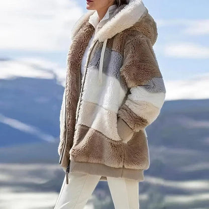 Pasqualina Quintavalle™ Plush Hooded Teddy Coat for Cozy Warmth