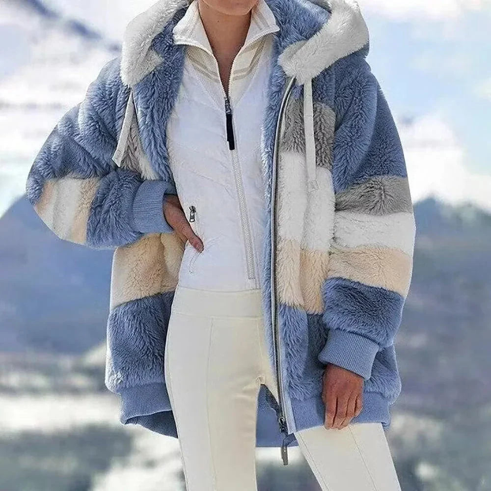 Pasqualina Quintavalle™ Plush Hooded Teddy Coat for Cozy Warmth
