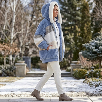Pasqualina Quintavalle™ Plush Hooded Teddy Coat for Cozy Warmth