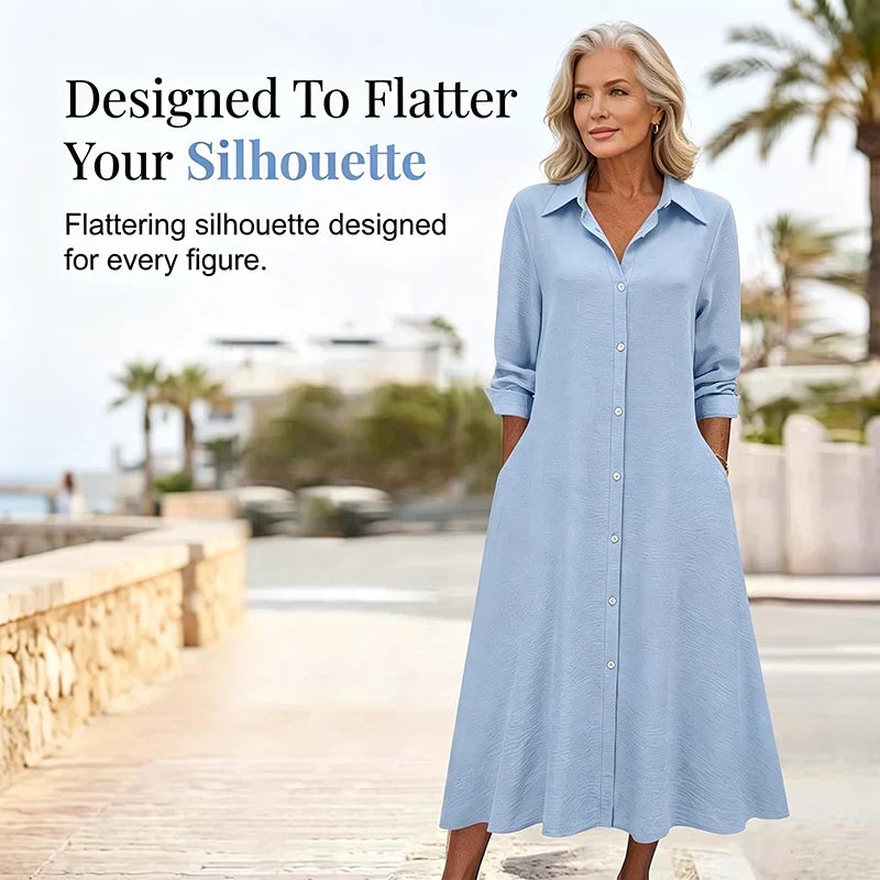 Patrizia Boccaccio™ Long Sleeve Shirt Dress for Effortless Everyday Style