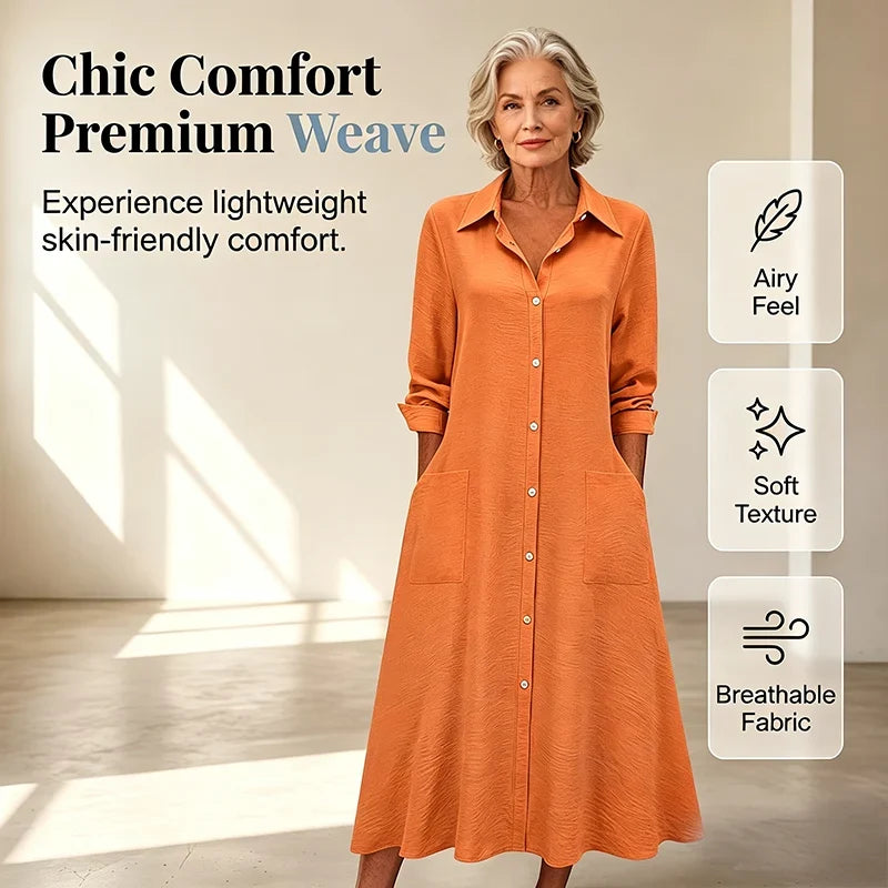 Patrizia Boccaccio™ Long Sleeve Shirt Dress for Effortless Everyday Style