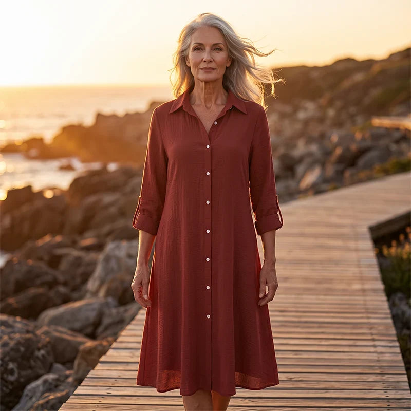 Patrizia Boccaccio™ Long Sleeve Shirt Dress for Effortless Everyday Style