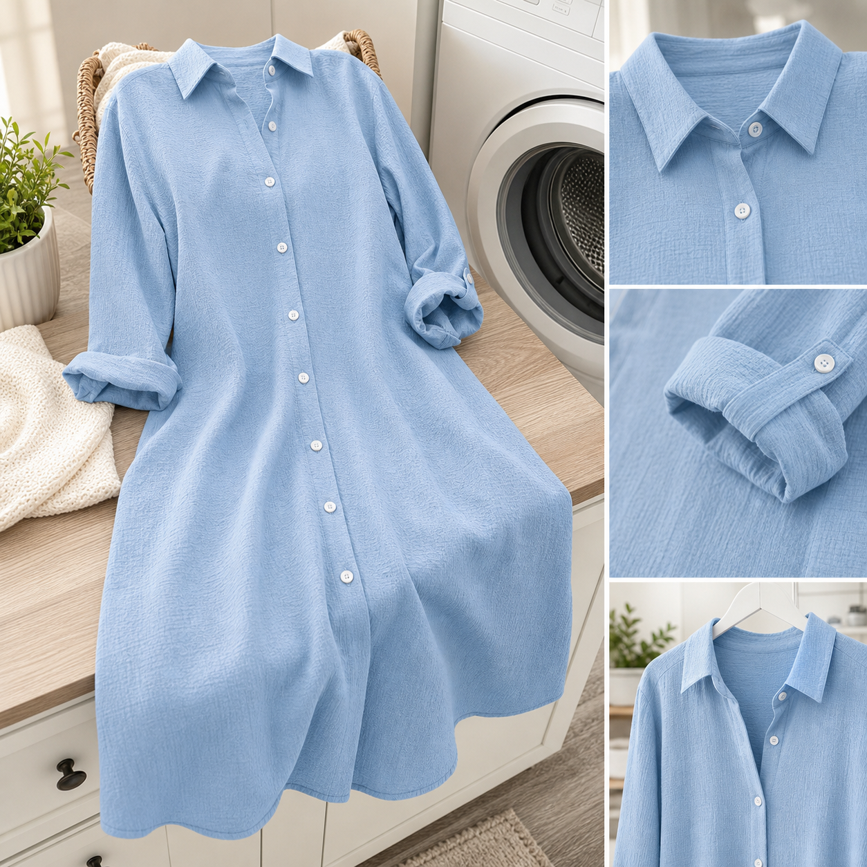 Patrizia Boccaccio™ Long Sleeve Shirt Dress for Effortless Everyday Style