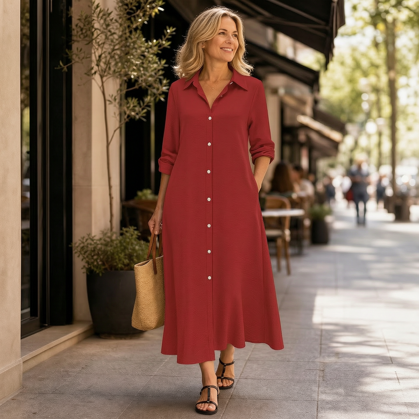 Patrizia Boccaccio™ Long Sleeve Shirt Dress for Effortless Everyday Style