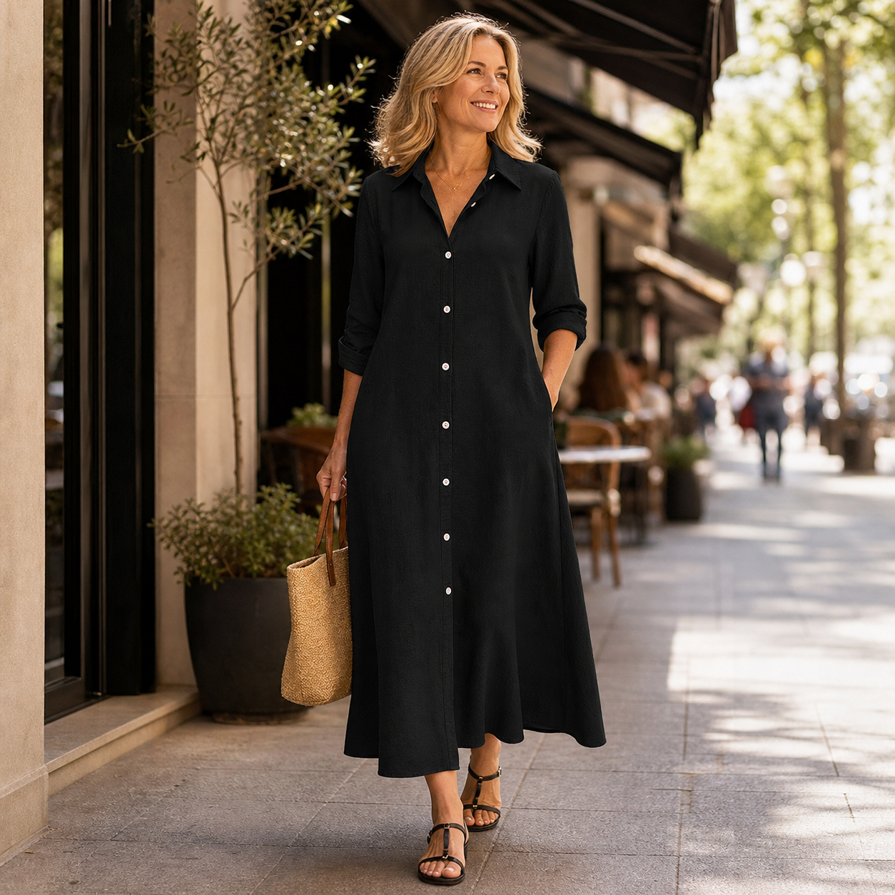 Patrizia Boccaccio™ Long Sleeve Shirt Dress for Effortless Everyday Style