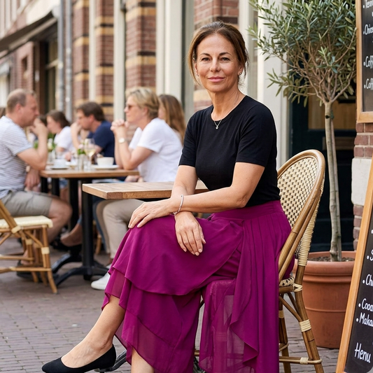 Patrizia Curci™ High Waist Chiffon Trousers for Effortless Elegance