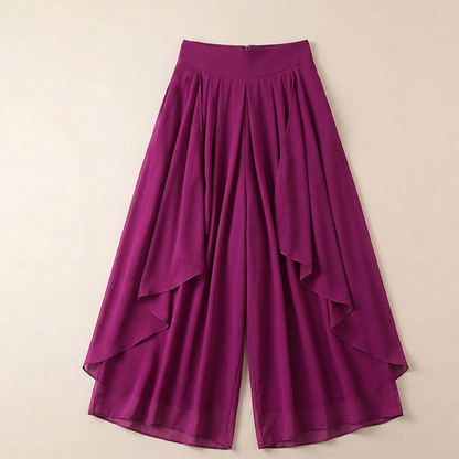 Patrizia Curci™ High Waist Chiffon Trousers for Effortless Elegance