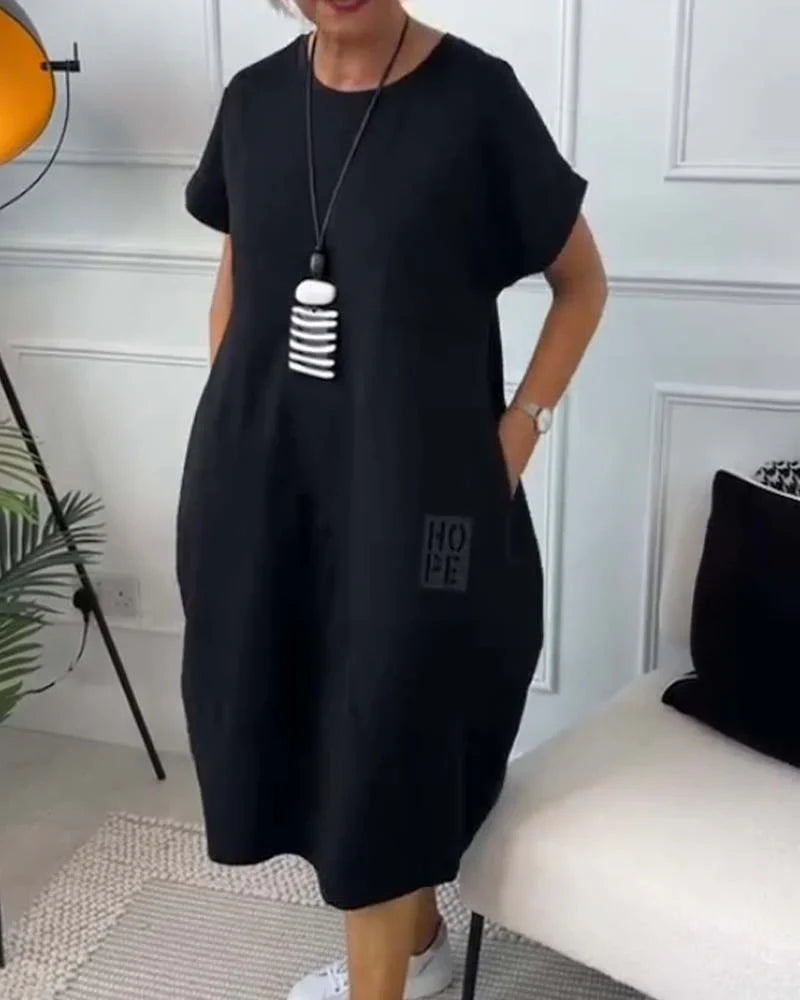 Patrizia Kalista Soft-Touch Midi Dress - main front view of the polished midi dress