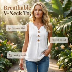 Patrizia Siliprandi™ Sleeveless V-Neck Vest for Effortless Summer Style