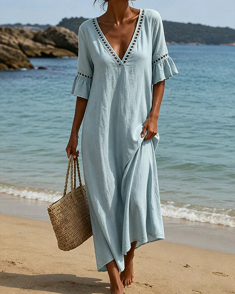 Patrizia Vivarini™ Flowy V-Neck Dress for Warm Days