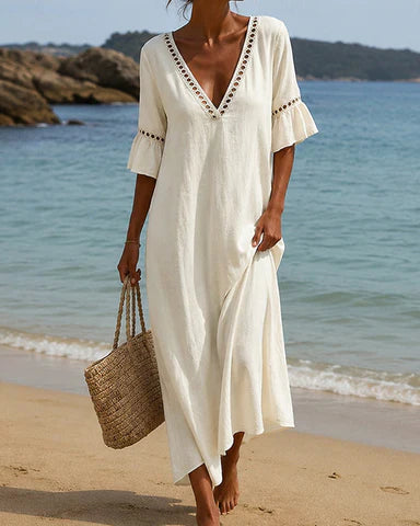 Patrizia Vivarini™ Flowy V-Neck Dress for Warm Days