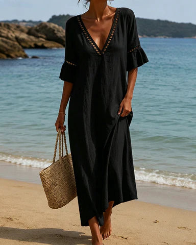 Patrizia Vivarini™ Flowy V-Neck Dress for Warm Days