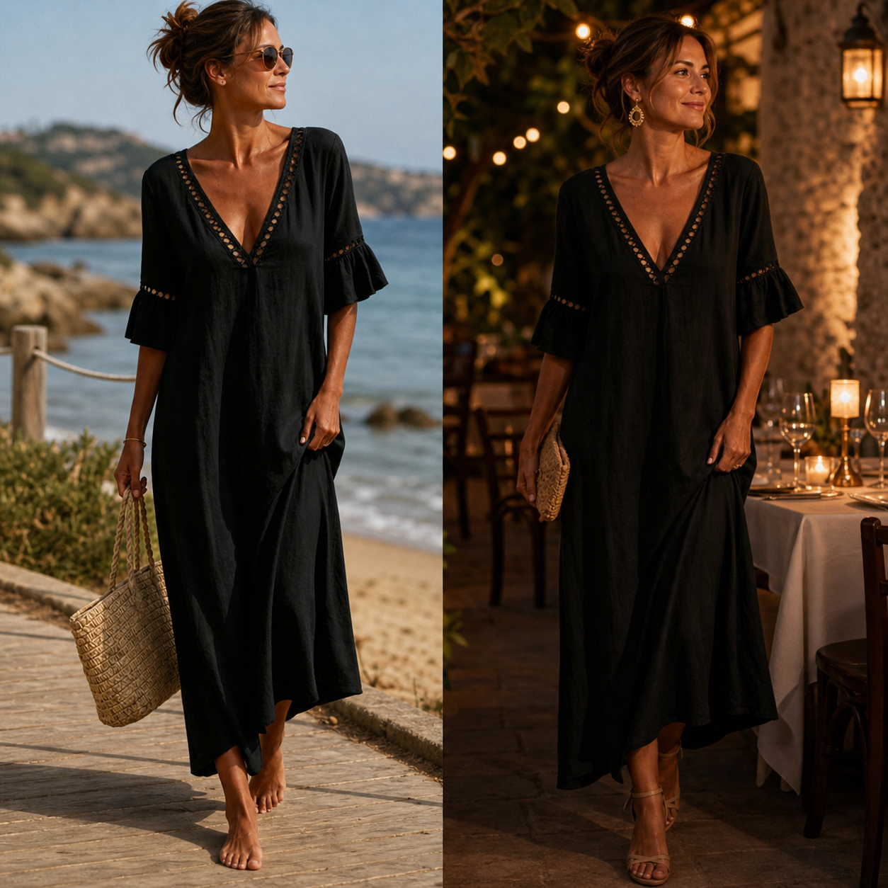 Patrizia Vivarini™ Flowy V-Neck Dress for Warm Days