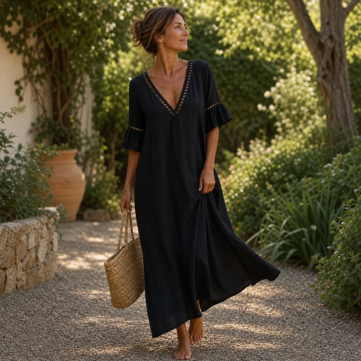 Patrizia Vivarini™ Flowy V-Neck Dress for Warm Days