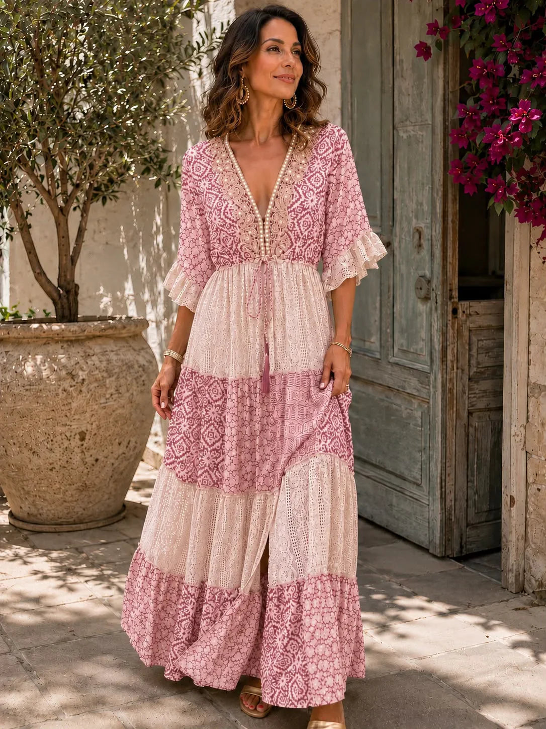 Penelope Agnelli™ Feminine Lace Maxi Dress for Easy Summer Styling