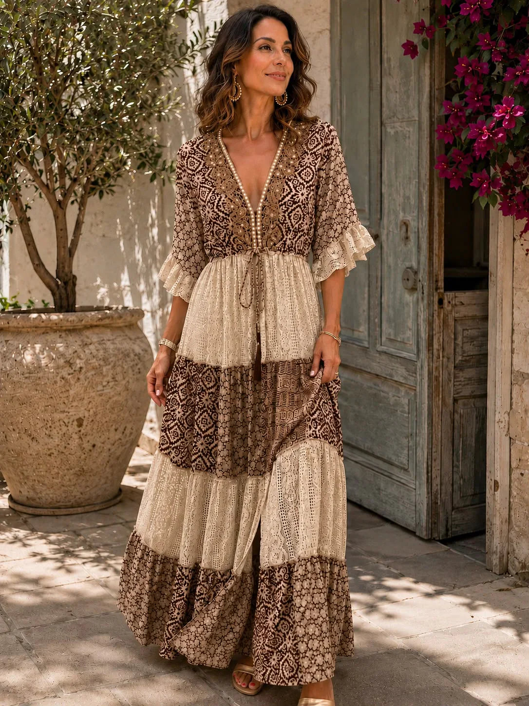 Penelope Agnelli™ Feminine Lace Maxi Dress for Easy Summer Styling