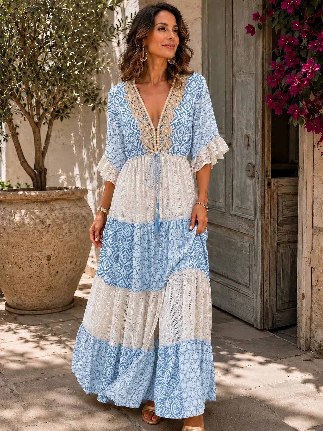 Penelope Agnelli™ Feminine Lace Maxi Dress for Easy Summer Styling