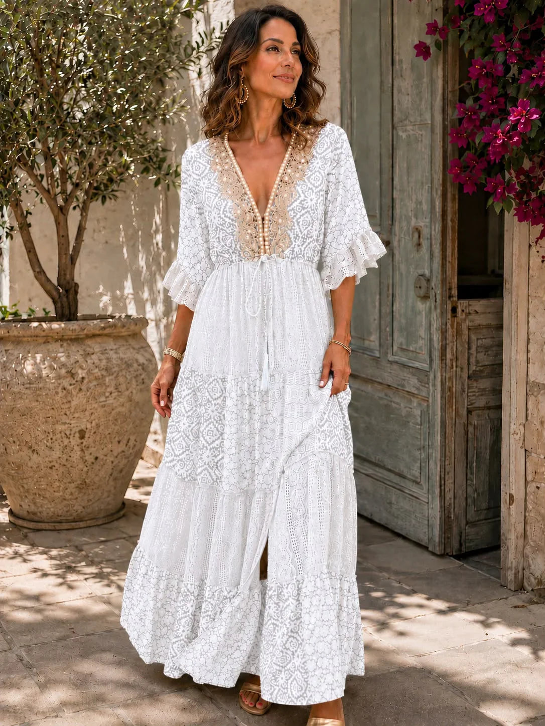 Penelope Agnelli™ Feminine Lace Maxi Dress for Easy Summer Styling