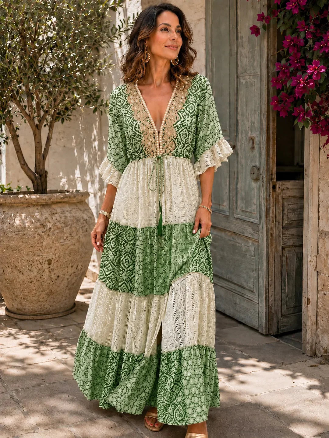 Penelope Agnelli™ Feminine Lace Maxi Dress for Easy Summer Styling