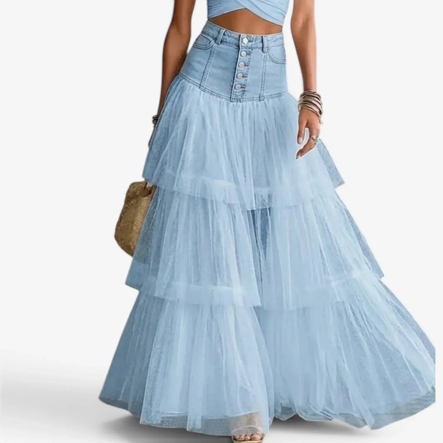 Penelope Rizzato™ Flowing Ruffled Maxi Skirt