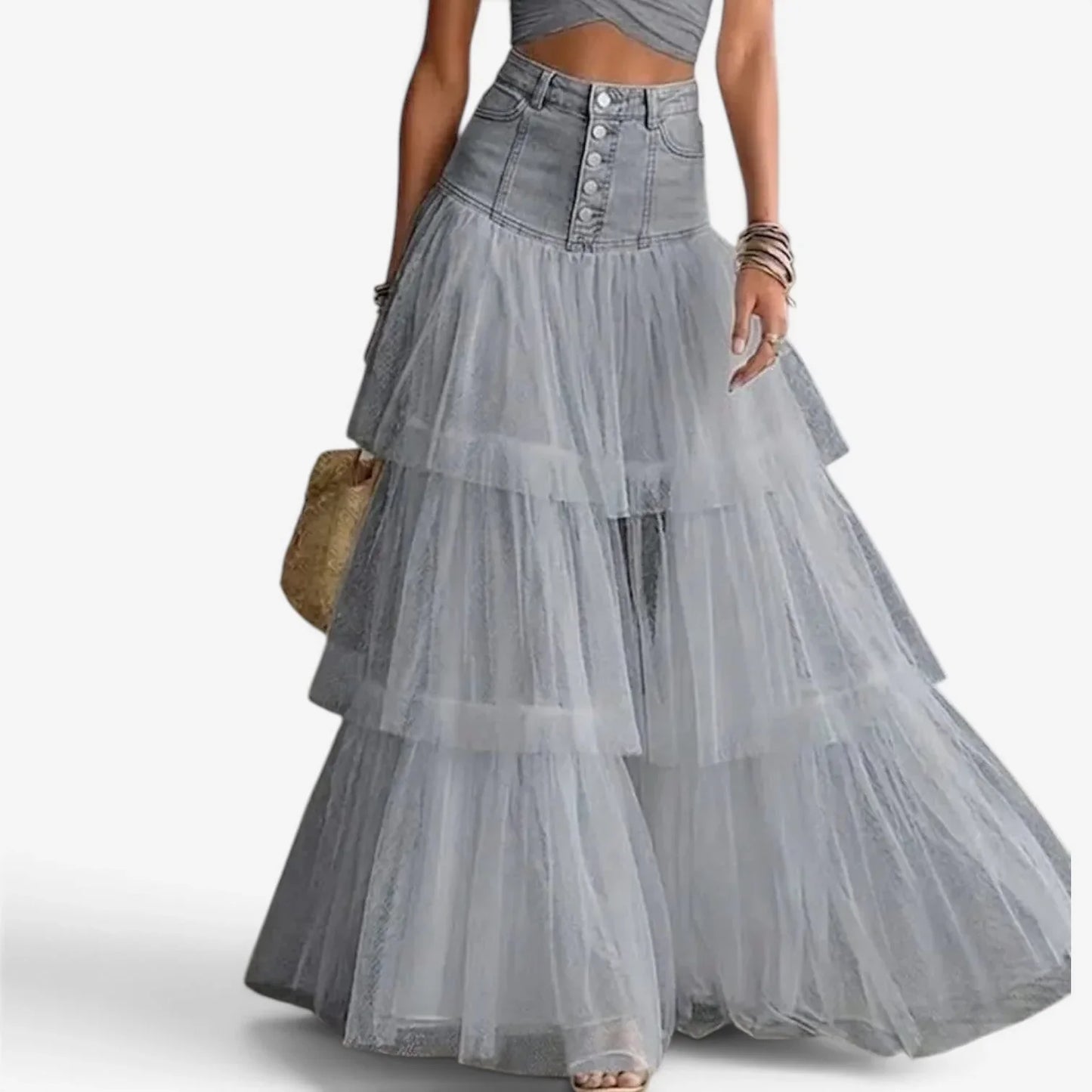Penelope Rizzato™ Flowing Ruffled Maxi Skirt