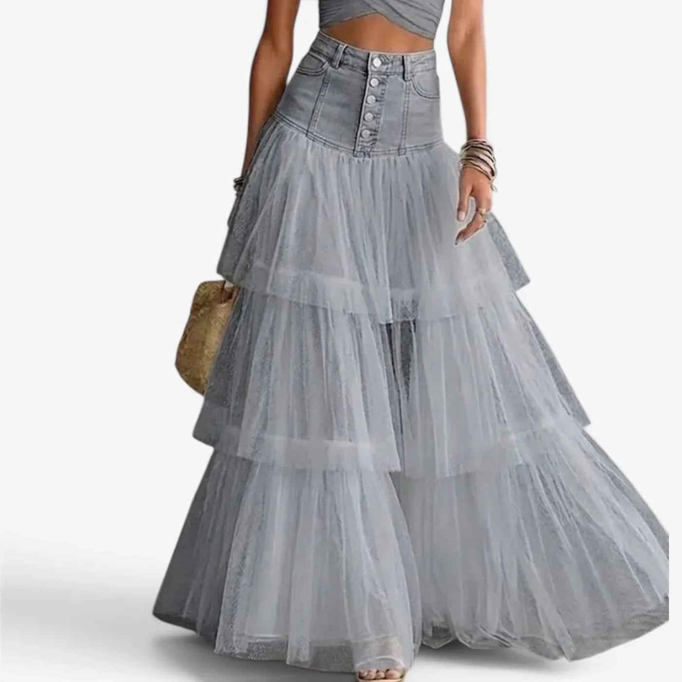 Penelope Rizzato™ Flowing Ruffled Maxi Skirt