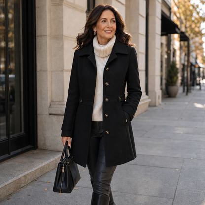 Pinuccia Panetta™ Belted City Coat for Effortless Cold-Weather Style