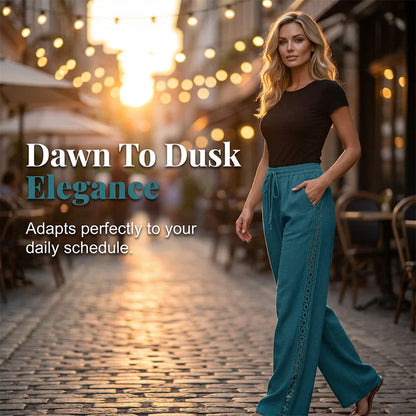 Placidia Tassoni™ Comfortable Straight Leg Pants for Casual Outings