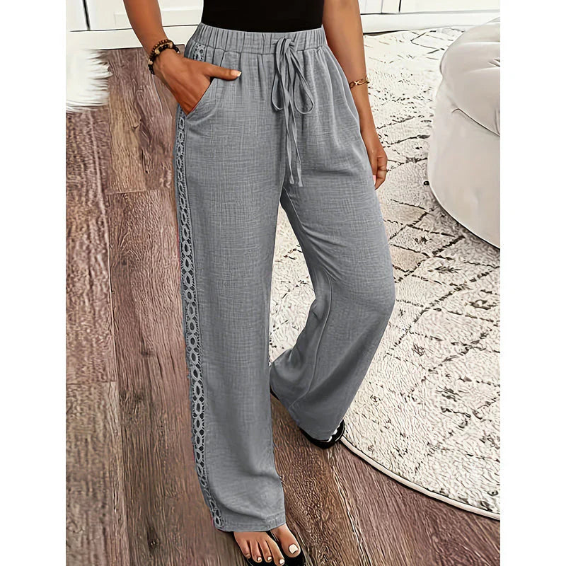 Placidia Tassoni™ Comfortable Straight Leg Pants for Casual Outings