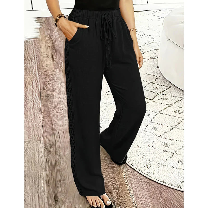 Placidia Tassoni™ Comfortable Straight Leg Pants for Casual Outings