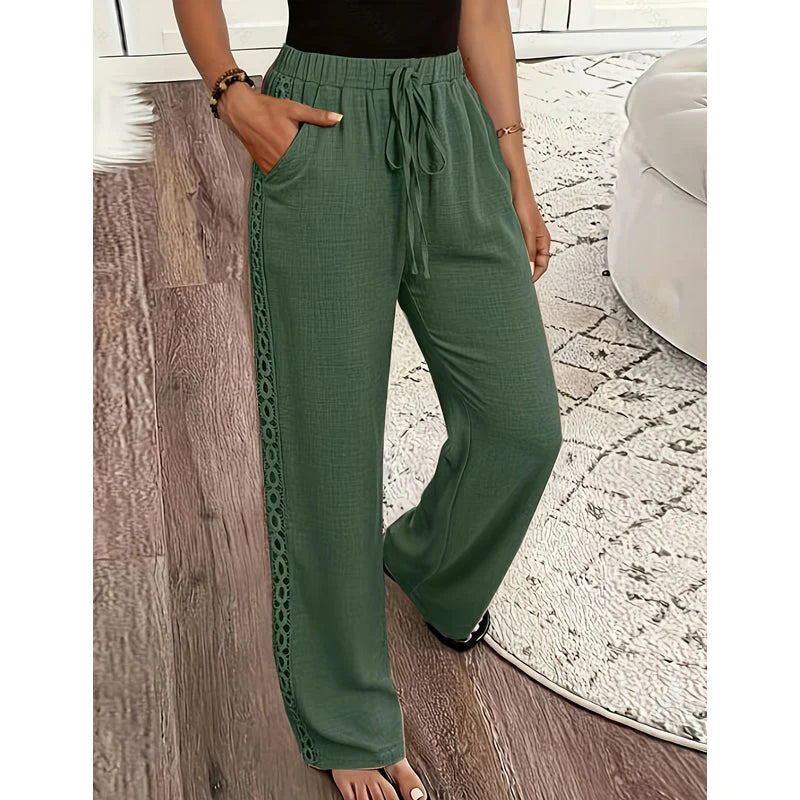 Placidia Tassoni™ Comfortable Straight Leg Pants for Casual Outings