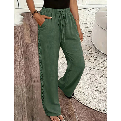 Placidia Tassoni™ Comfortable Straight Leg Pants for Casual Outings