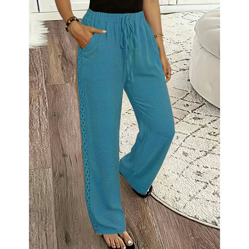 Placidia Tassoni™ Comfortable Straight Leg Pants for Casual Outings