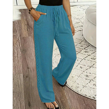 Placidia Tassoni™ Comfortable Straight Leg Pants for Casual Outings