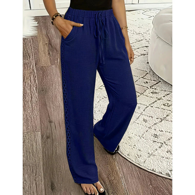 Placidia Tassoni™ Comfortable Straight Leg Pants for Casual Outings