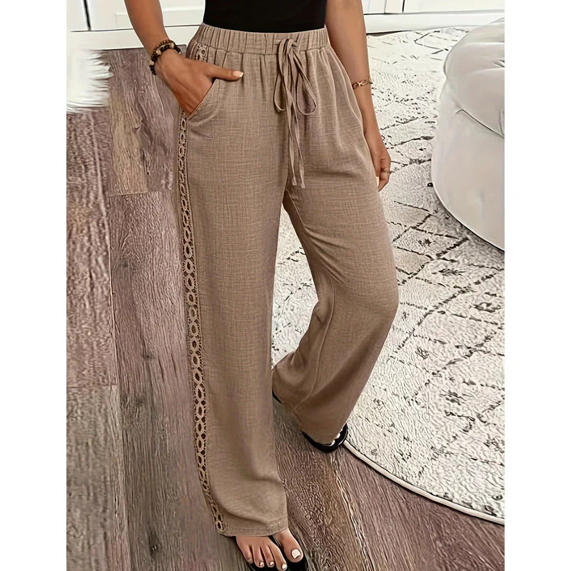 Placidia Tassoni™ Comfortable Straight Leg Pants for Casual Outings