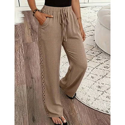 Placidia Tassoni™ Comfortable Straight Leg Pants for Casual Outings