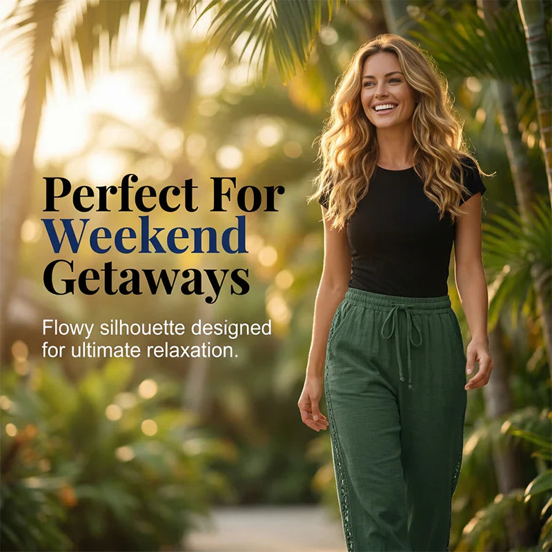 Placidia Tassoni™ Comfortable Straight Leg Pants for Casual Outings