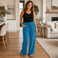 Placidia Tassoni™ Comfortable Straight Leg Pants for Casual Outings