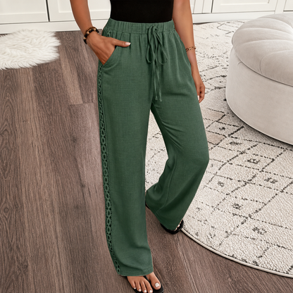 Placidia Tassoni™ Comfortable Straight Leg Pants for Casual Outings