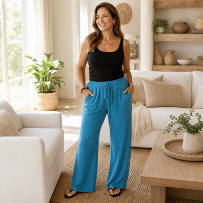 Placidia Tassoni™ Comfortable Straight Leg Pants for Casual Outings