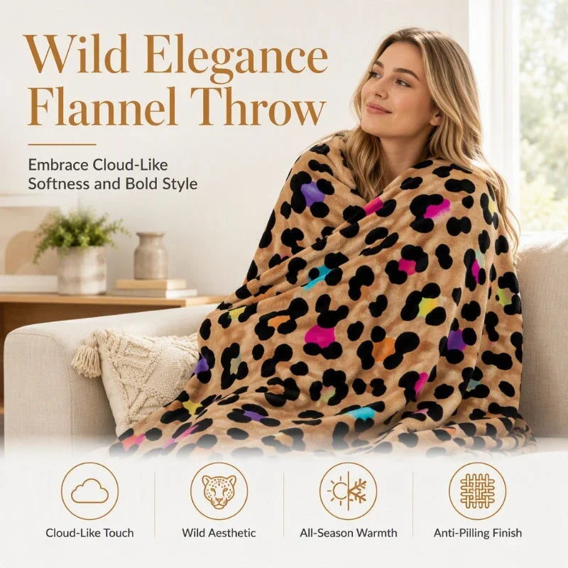 Plushara™ Soft Leopard Blanket for Stylish Comfort