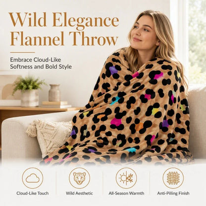 Plushara™ Soft Leopard Blanket for Stylish Comfort