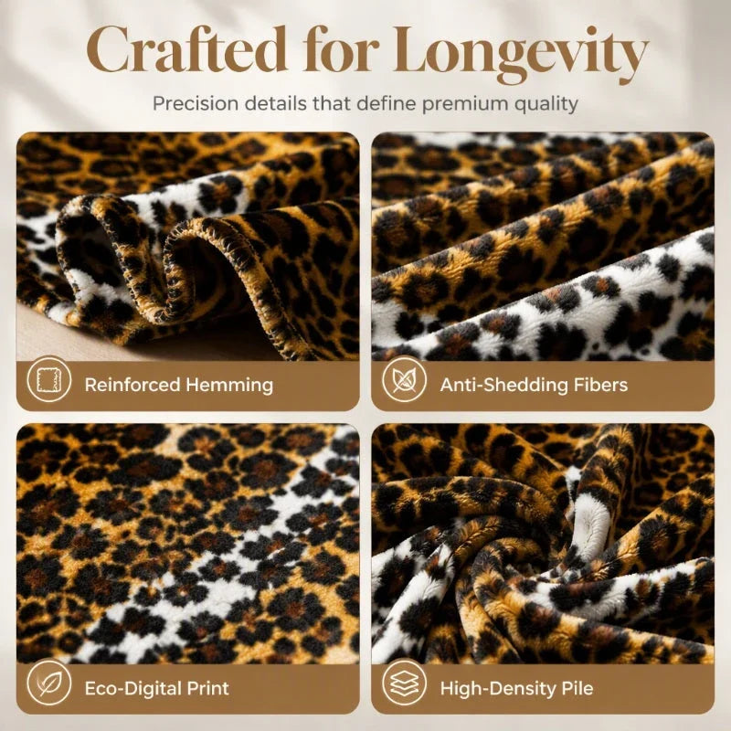 Plushara™ Soft Leopard Blanket for Stylish Comfort