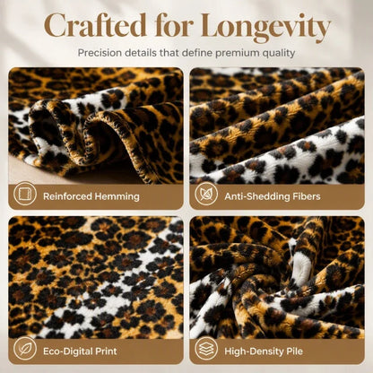 Plushara™ Soft Leopard Blanket for Stylish Comfort